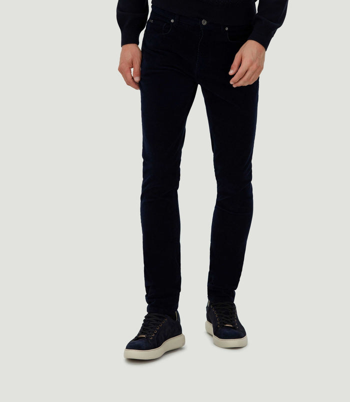izac Pantalon en velours marine "Casino"