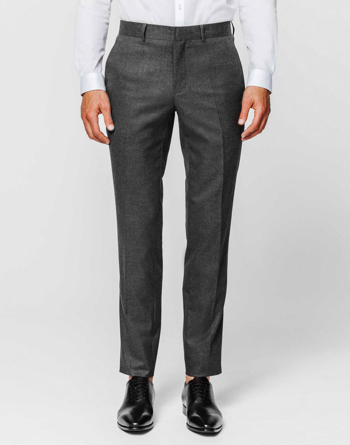 izac Pantalon gris esprit flanelle