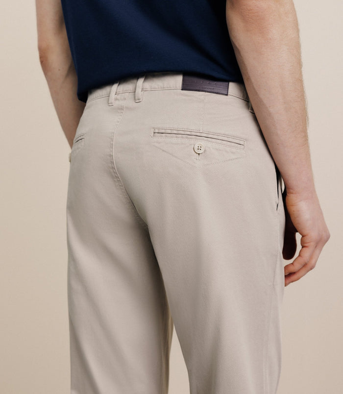 Izac Pantalon Imprimé Beige