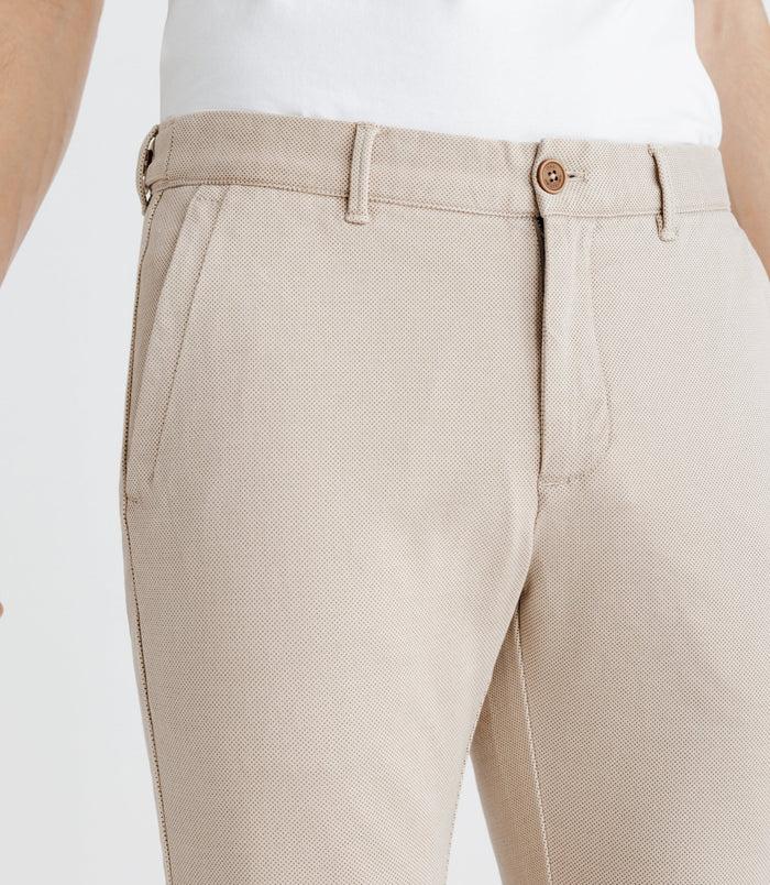 Izac Pantalon Imprimé Beige