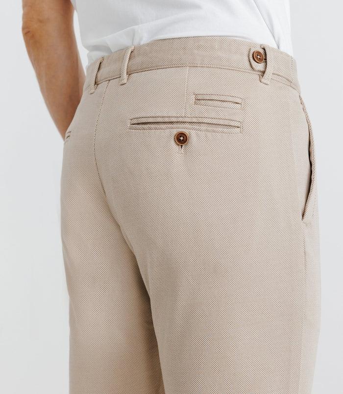 Izac Pantalon Imprimé Beige