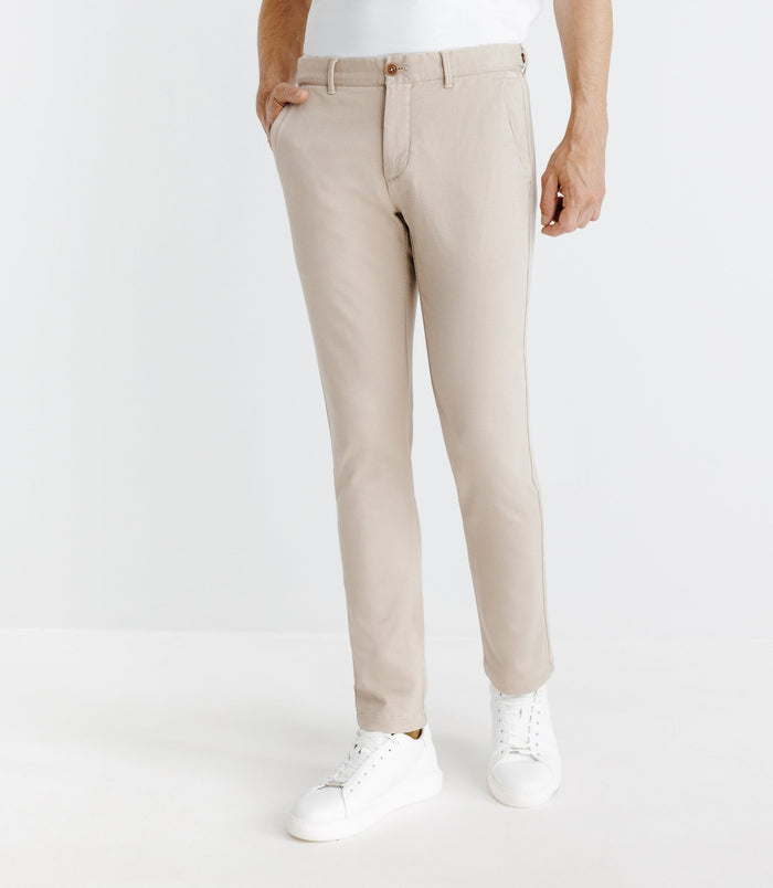 izac Pantalon imprimé beige