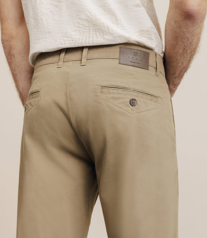 Izac Pantalon Imprimé Camel