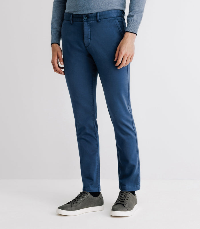 izac Pantalon imprimé indigo