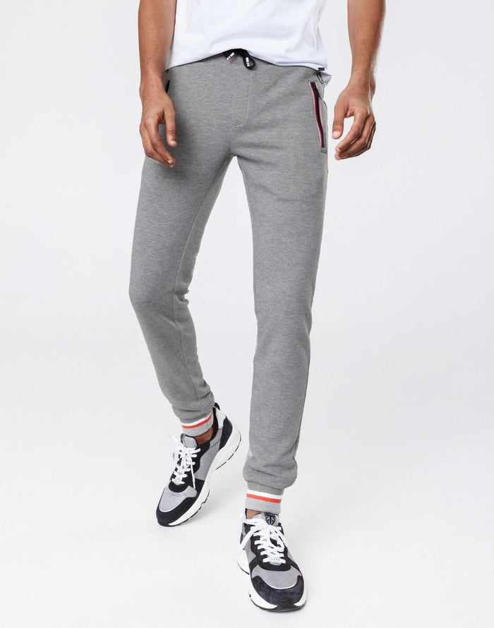 izac Pantalon jogging gris chiné