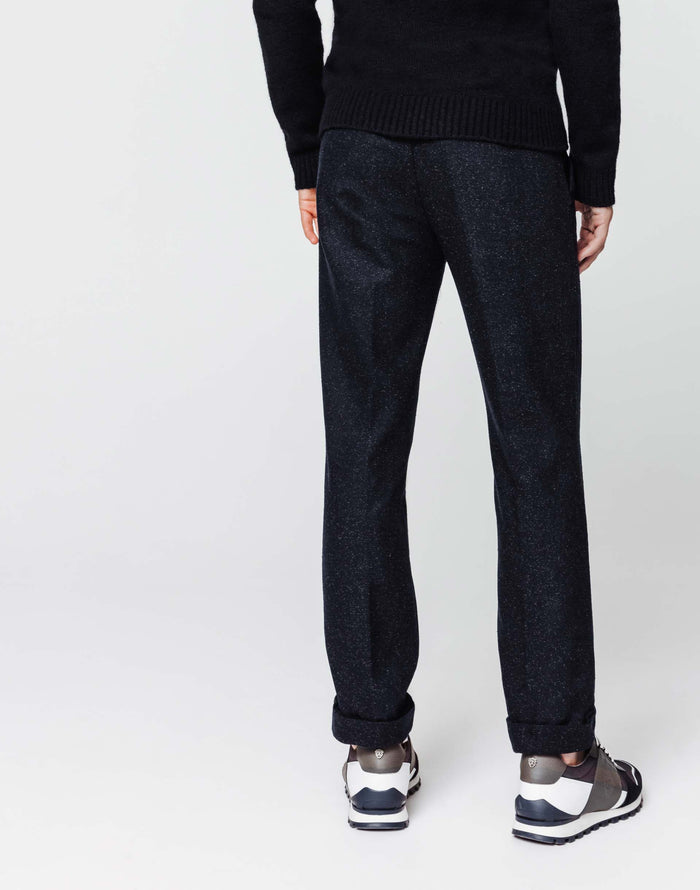 Izac Pantalon Laine Marine