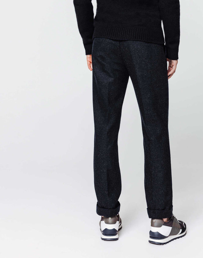 Izac Pantalon Laine Marine