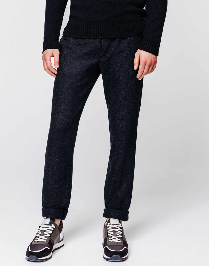 izac Pantalon laine marine
