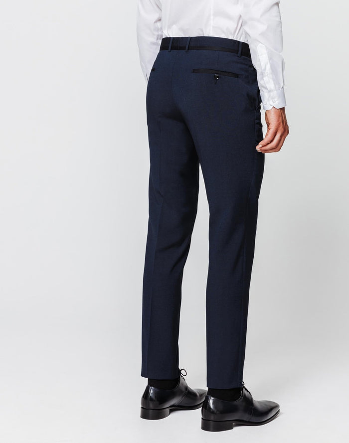 Izac Pantalon Micro Motif Navy