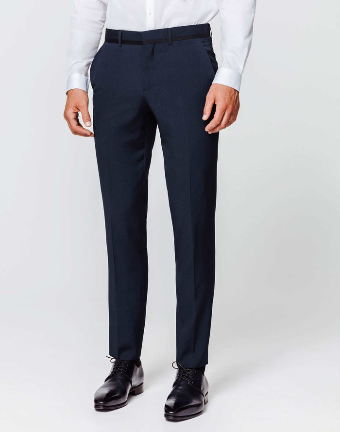 izac Pantalon micro motif navy