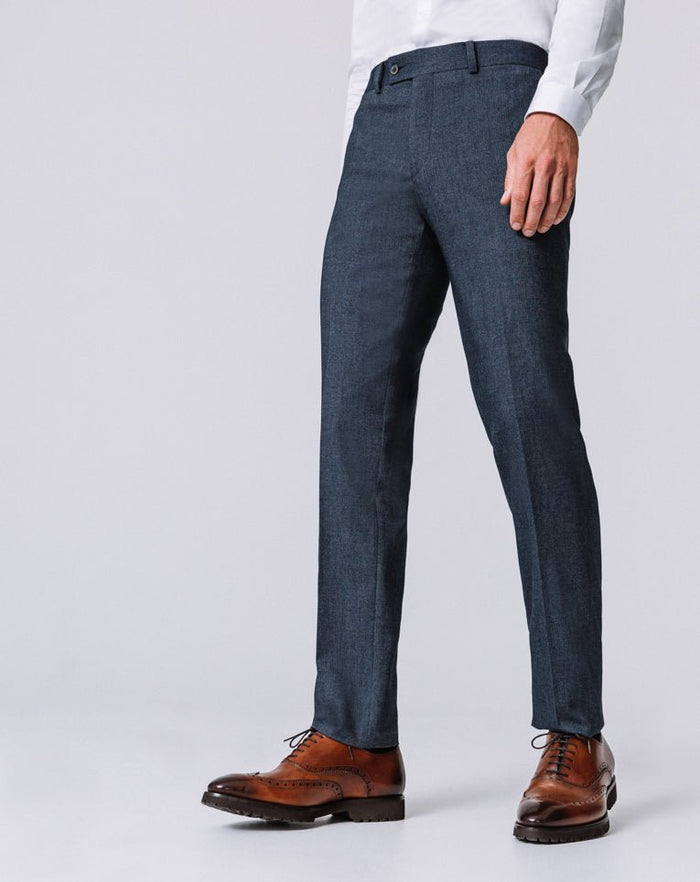 izac PANTALON MOTIF CHEVRON BLEU