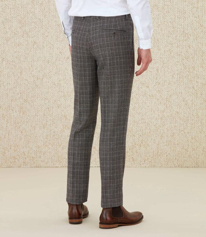 Izac Pantalon Prince De Galles Beige "Nempreinte"