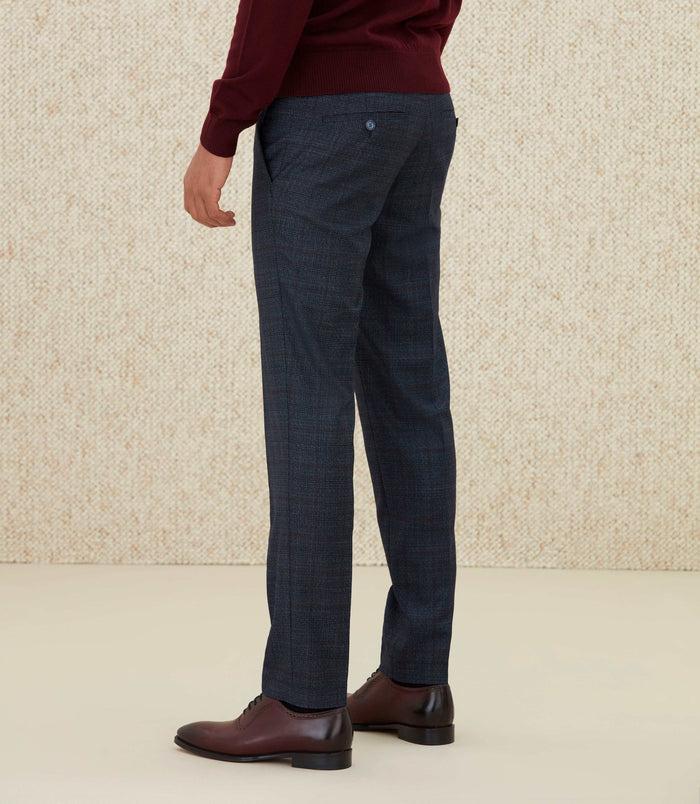 Izac Pantalon Prince De Galles Bleu "Neclatant"