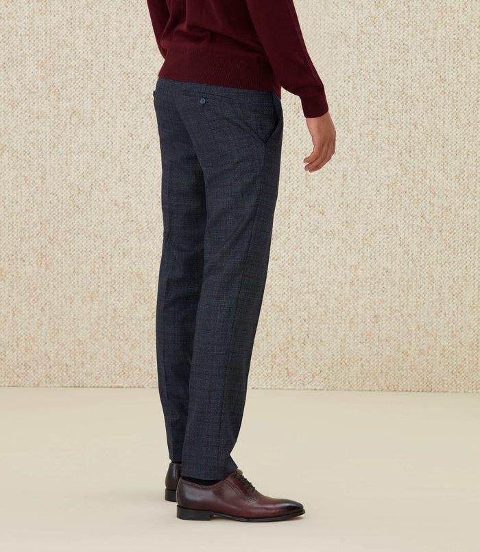 Izac Pantalon Prince De Galles Bleu "Neclatant"