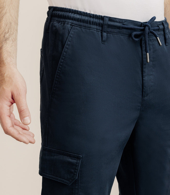 Izac Pantalon Regular Avec Cordon Marine