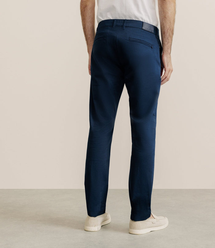 Izac Pantalon Satin Marine