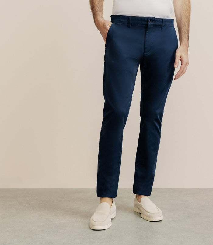 izac Pantalon satin marine
