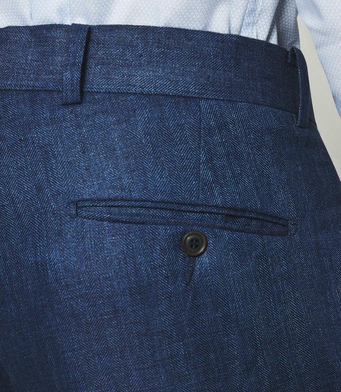 Izac Pantalon Séparable En Lin Marine BCHANCE