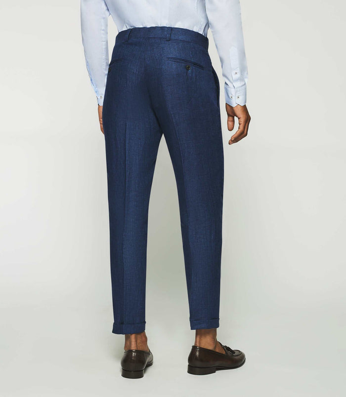 Izac Pantalon Séparable En Lin Marine BCHANCE
