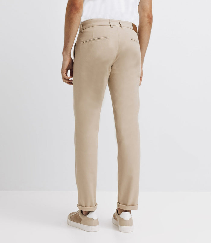 Izac Pantalon Slack Beige Foncé