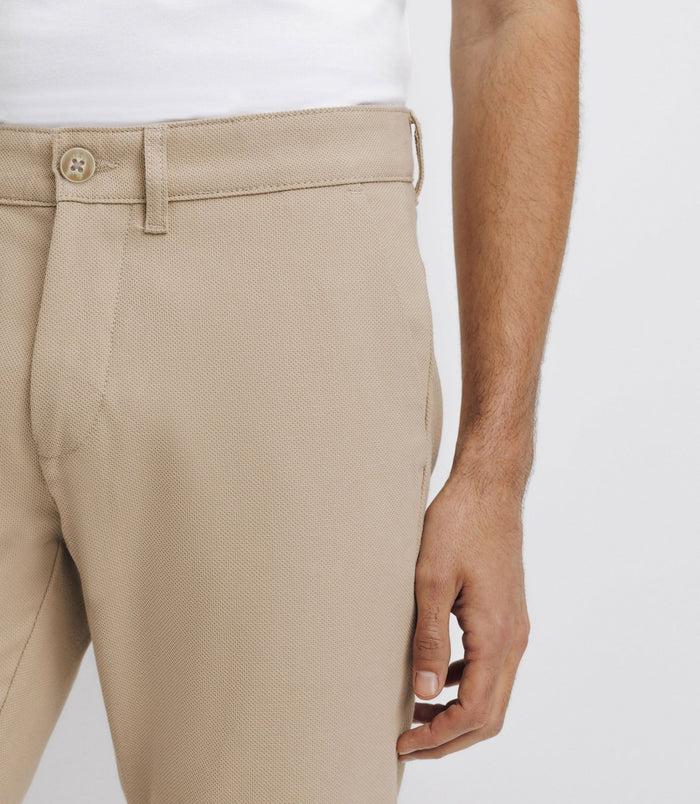 Izac Pantalon Slack Beige Foncé