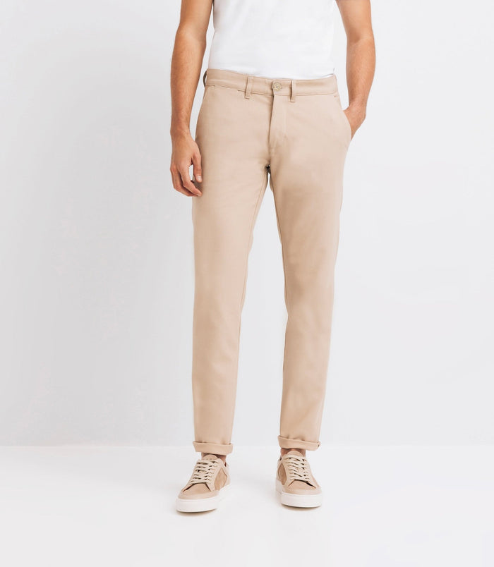 izac Pantalon slack beige foncé