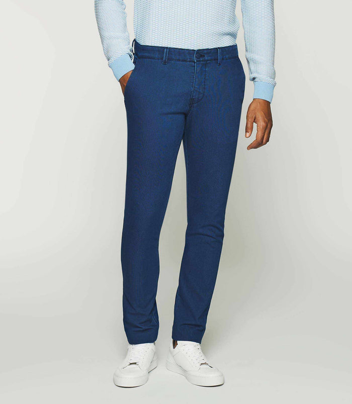 izac Pantalon slack bleu PERREBI