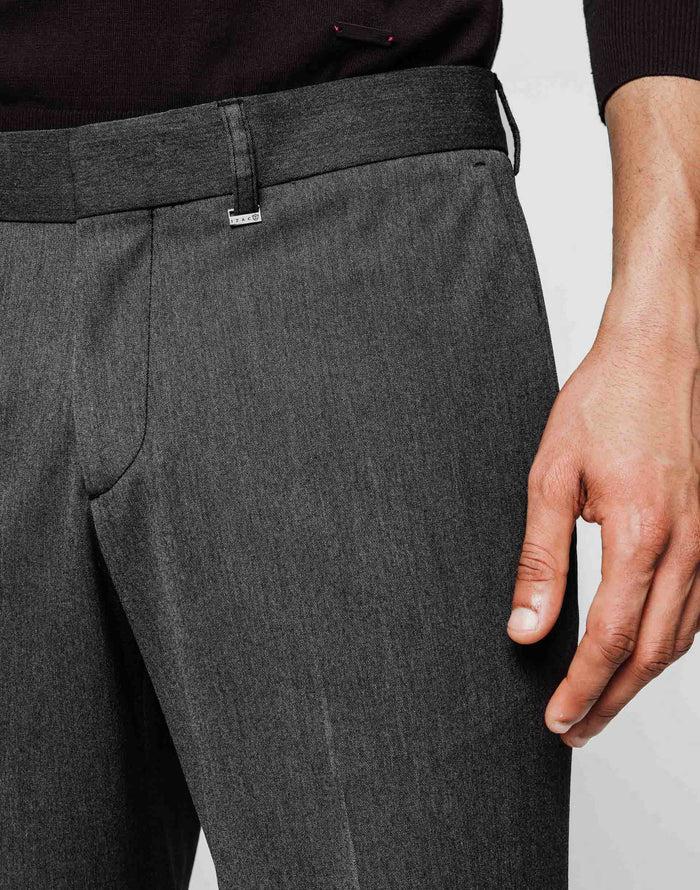 Izac Pantalon Slack Gris Moyen
