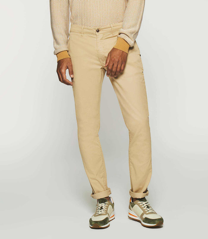 izac Pantalon slack slim beige PACHELOR