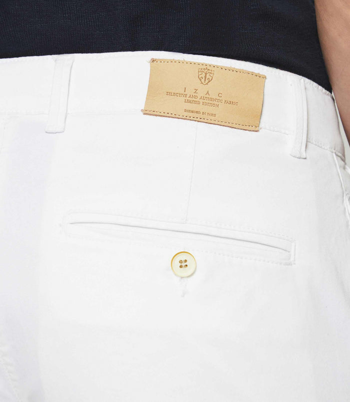 Izac Pantalon Slack Slim Blanc PACHELOR