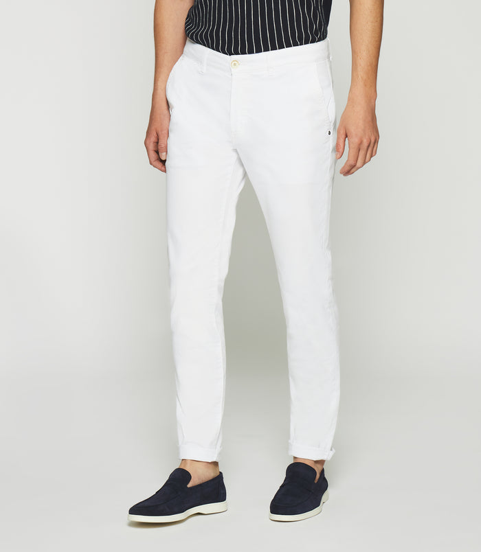 izac Pantalon slack slim blanc PACHELOR