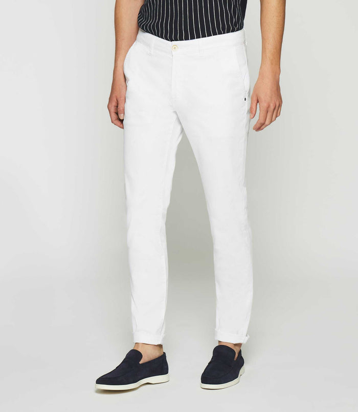 izac Pantalon slack slim blanc