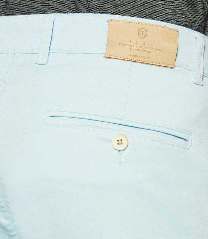 Izac Pantalon Slack Slim Bleu Ciel