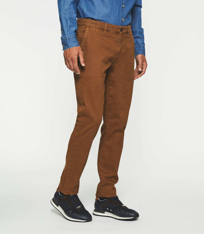 izac Pantalon slack slim camel VITAMINE