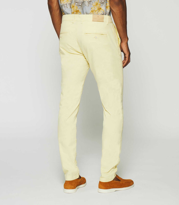 Izac Pantalon Slack Slim Jaune PACHELOR