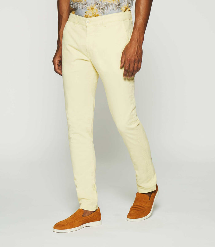 izac Pantalon slack slim jaune PACHELOR