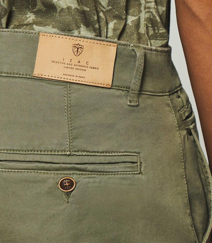 Izac Pantalon Slack Slim Kaki Clair
