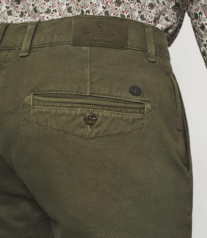 Izac Pantalon Slack Slim Kaki VITAMINE