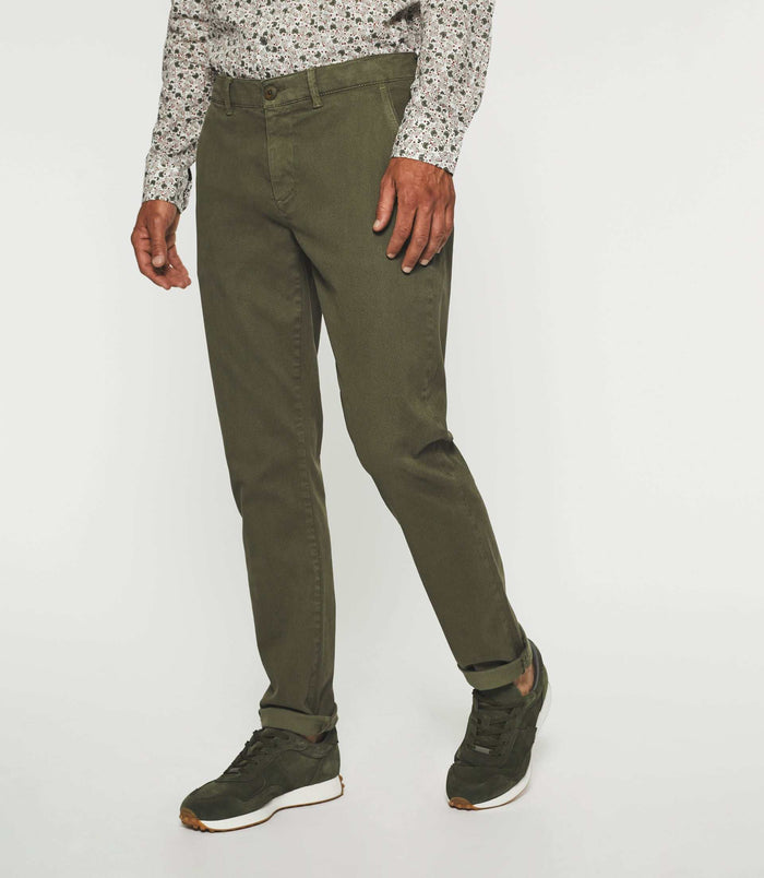 izac Pantalon slack slim kaki VITAMINE