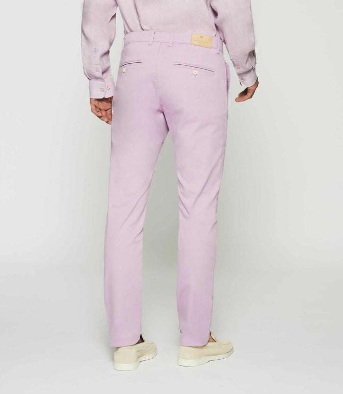 Izac Pantalon Slack Slim Parme