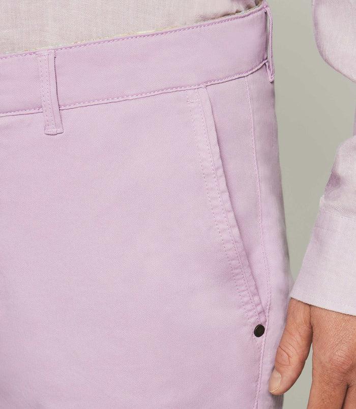 Izac Pantalon Slack Slim Parme