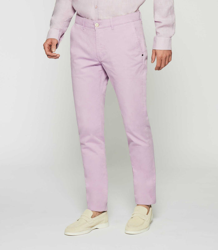 izac Pantalon slack slim parme