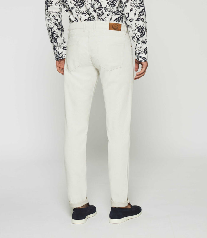 Izac Pantalon Slim 5 Poches Urbain Beige