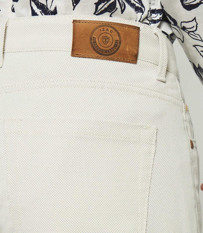 Izac Pantalon Slim 5 Poches Urbain Beige