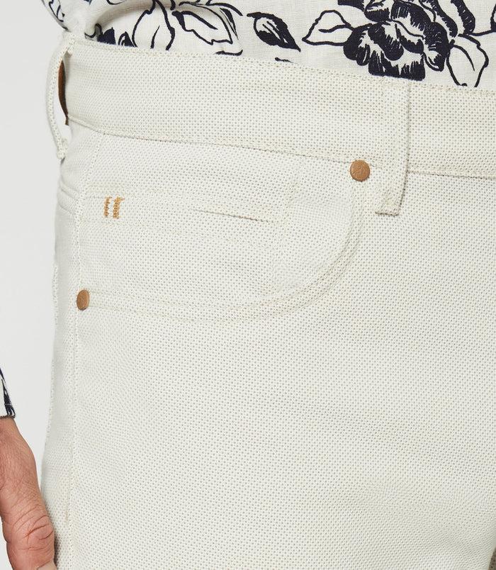 Izac Pantalon Slim 5 Poches Urbain Beige