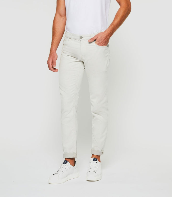 izac Pantalon slim 5 poches urbain beige PILLYOUT