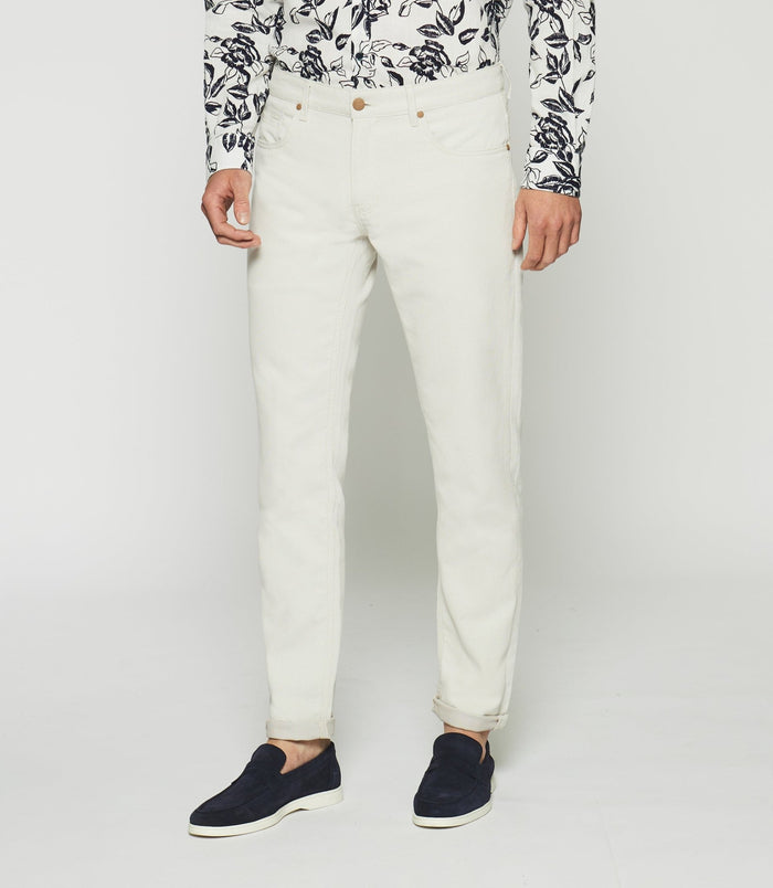 izac Pantalon slim 5 poches urbain beige