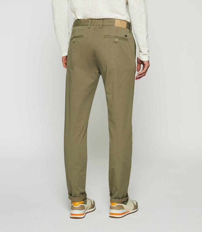 Izac Pantalon Slim à Imprimé Kaki PEPS