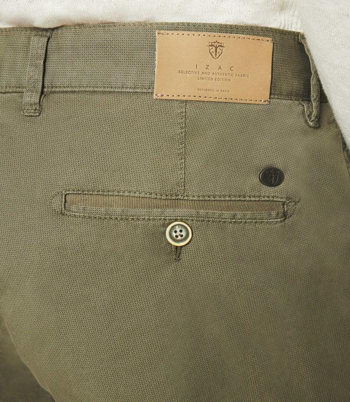 Izac Pantalon Slim à Imprimé Kaki PEPS