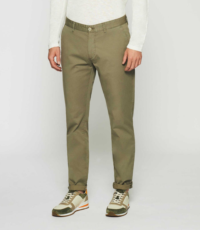 izac Pantalon slim à imprimé kaki PEPS